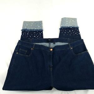 Joanna Hope Jeans with Cuffed Embellishments Size 22.‎  0085